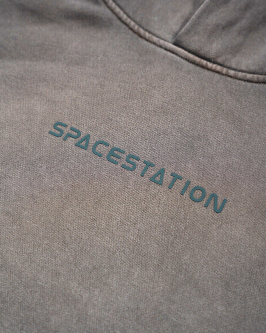 Shaded Oversized Hoodie (Stone washed grey)