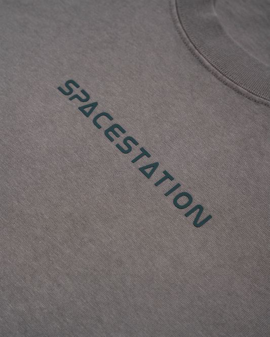 Shaded Tee Stone Washed Grey (Oversized Fit)