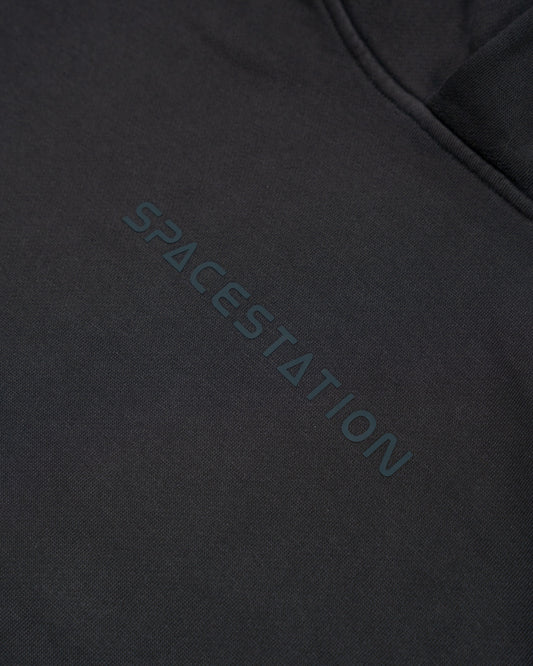 Shaded Oversized Hoodie (Stone washed Black)