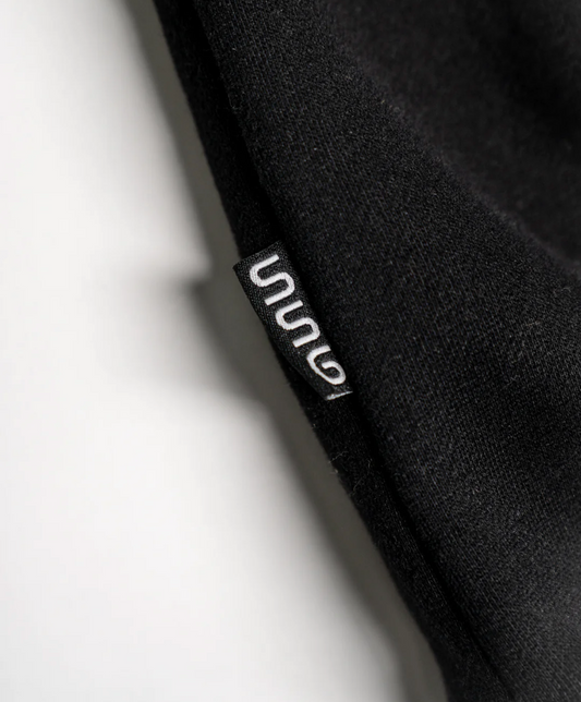 Youth Black Logo Embroidered Hoodie