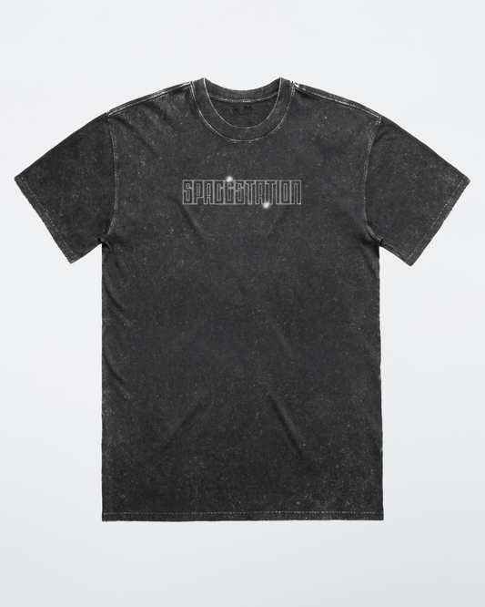 Stone Washed Metallic Tee (Oversized)