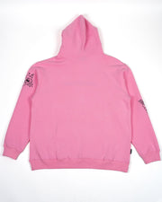 Pink Yatted Embroidered Hoodie