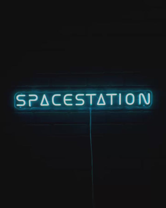 Neon Spacestation Sign