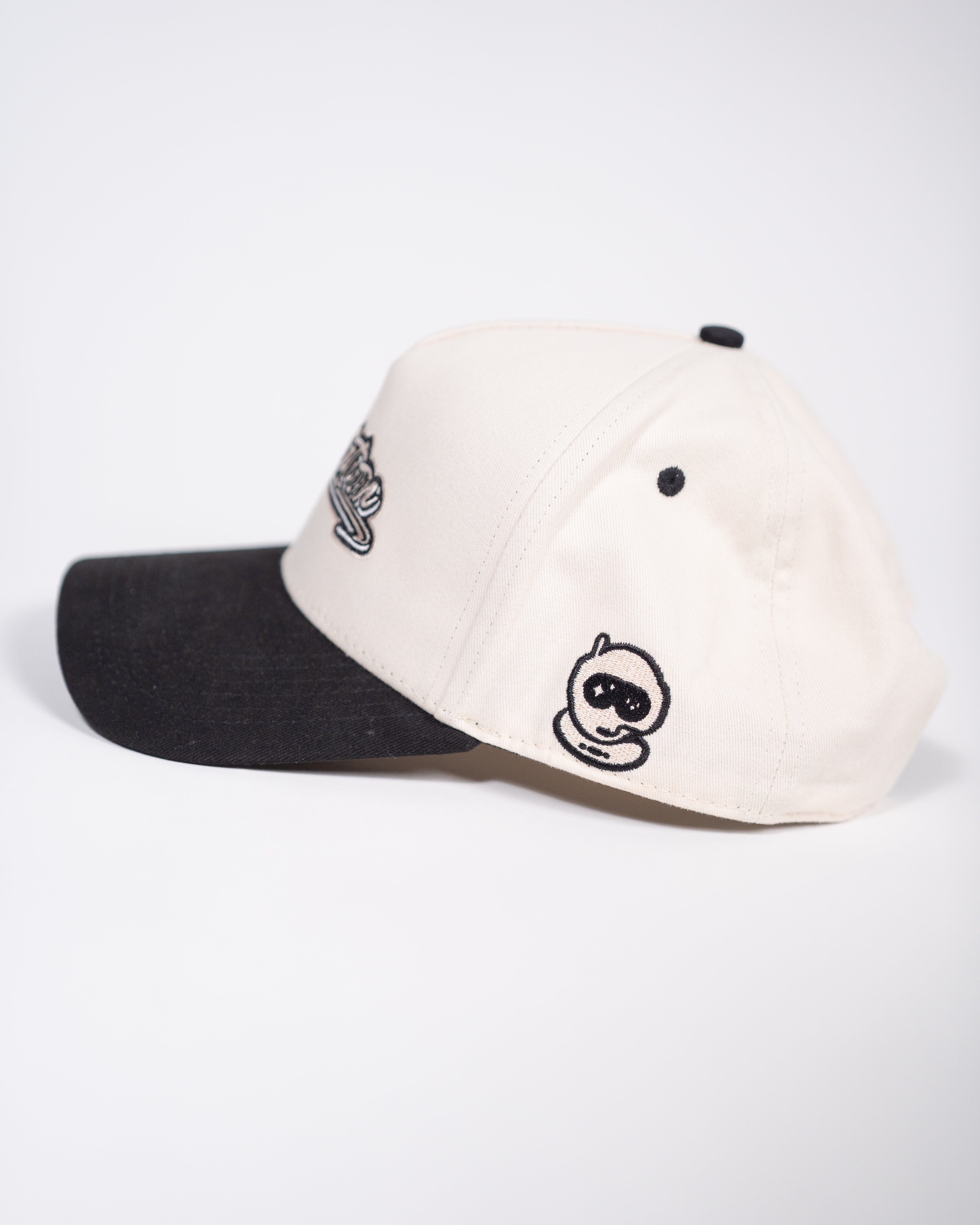 Cream and Black Baseball Hat – Spacestation Gaming