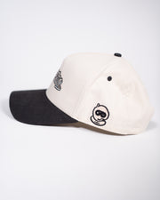 Cream and Black Baseball Hat