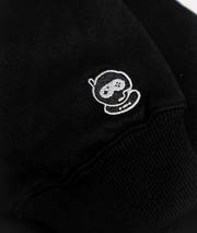 Youth Black Logo Embroidered Hoodie