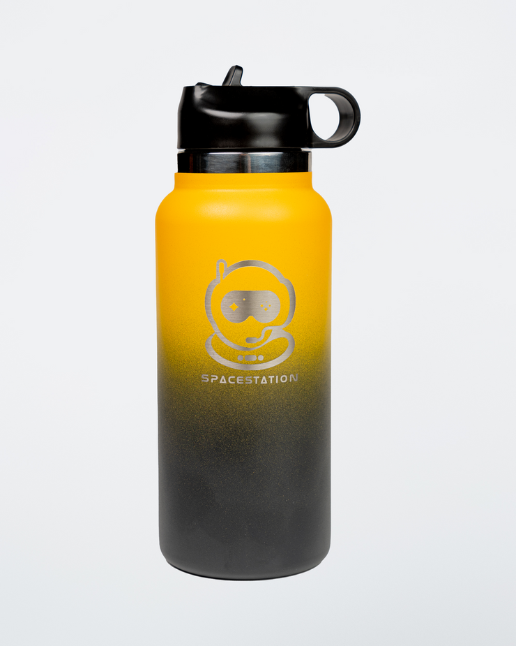 Black and Gold Waterbottle