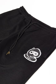 Black Embroidered Sweatpants